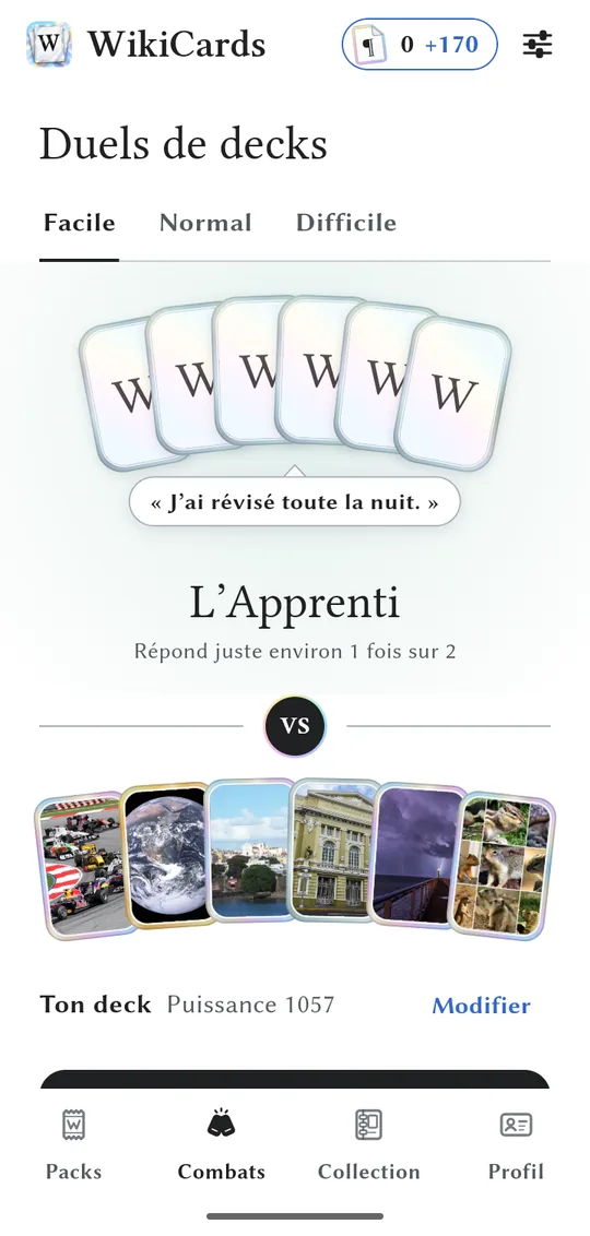 A trivia duel